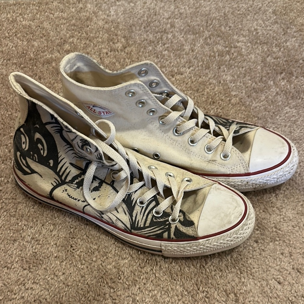 Converse High-Top Sneakers with Graphic Design